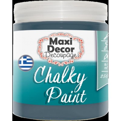 Χρώμα Κιμωλίας 250ml Maxi Decor Chalky 524 Γκρι Πετρόλ_CH524250